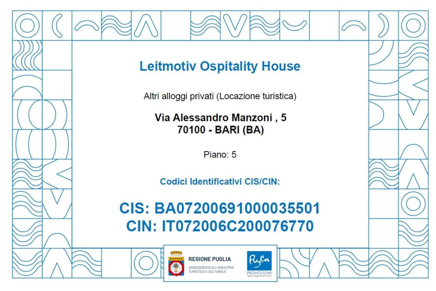 Вілла Leitmotiv Ospitality House Барі Екстер'єр фото